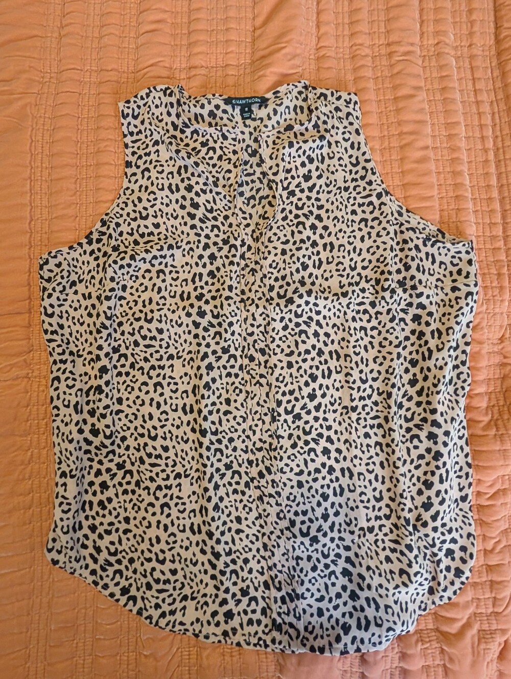 Women's Sleeveless Leopard-Print Blouse in Pink and Black